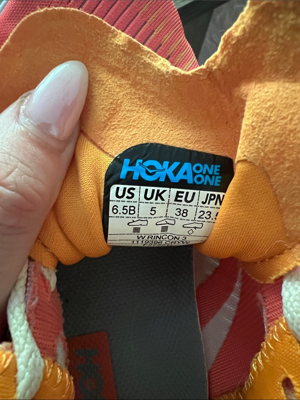 Hoka Women’s Gradient Orange and Yellow Running Sneakers - Picture 2 of 4